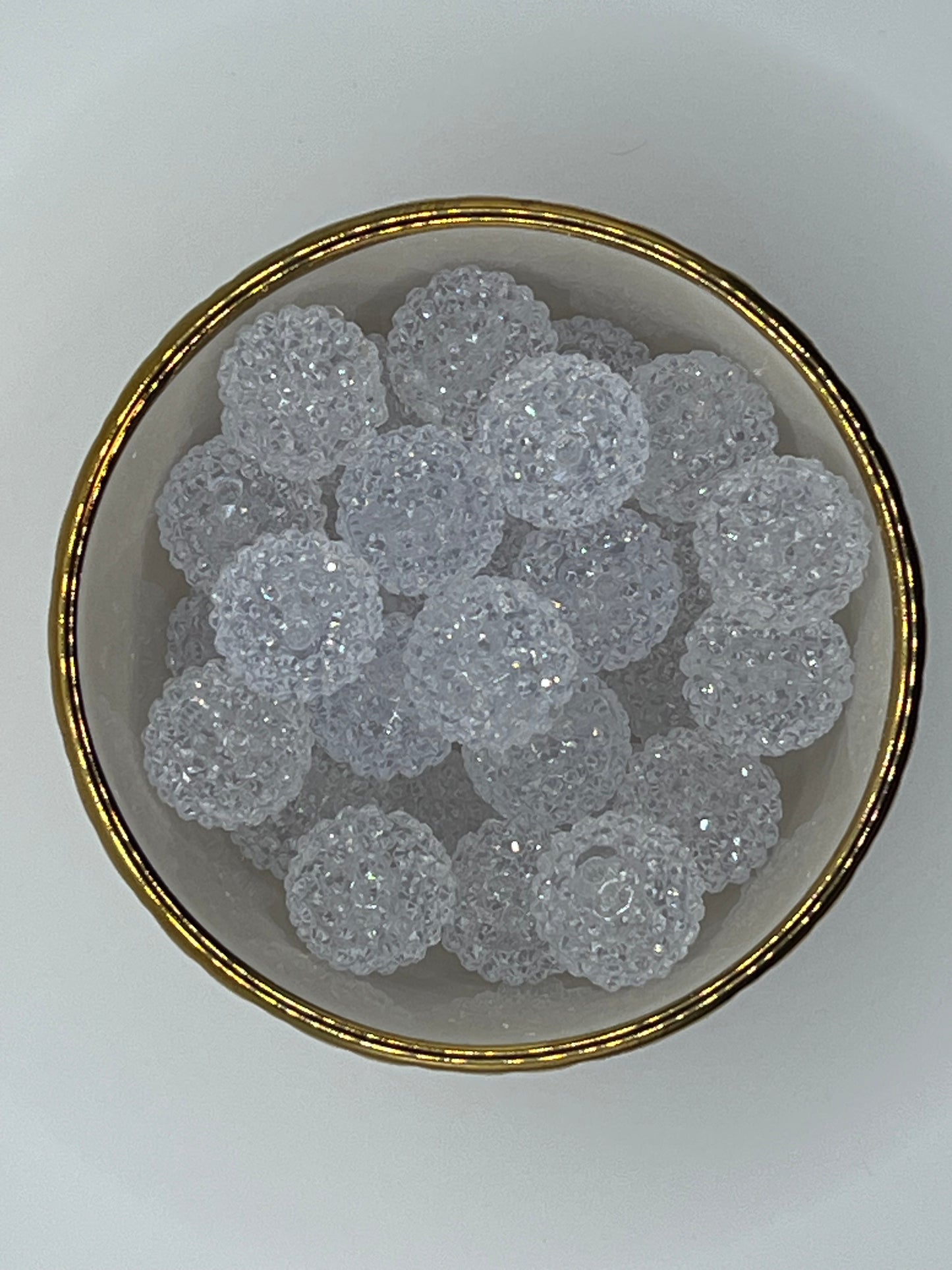Clear Rhinestone Beads 20mm (10 pack)