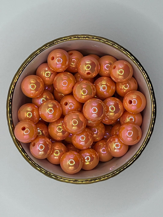 Orange Sherbet 16mm Acrylic Bead (Sold Individually)
