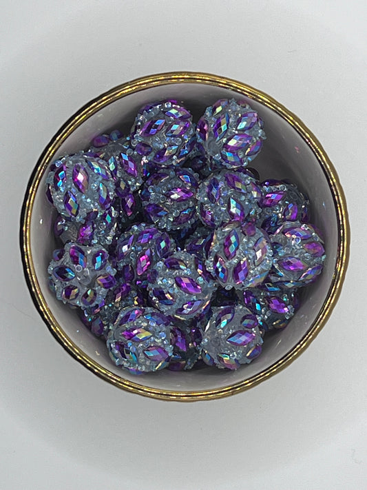 Purple Diamond Specialty Rhinestone Bead  20mm (sold individually)