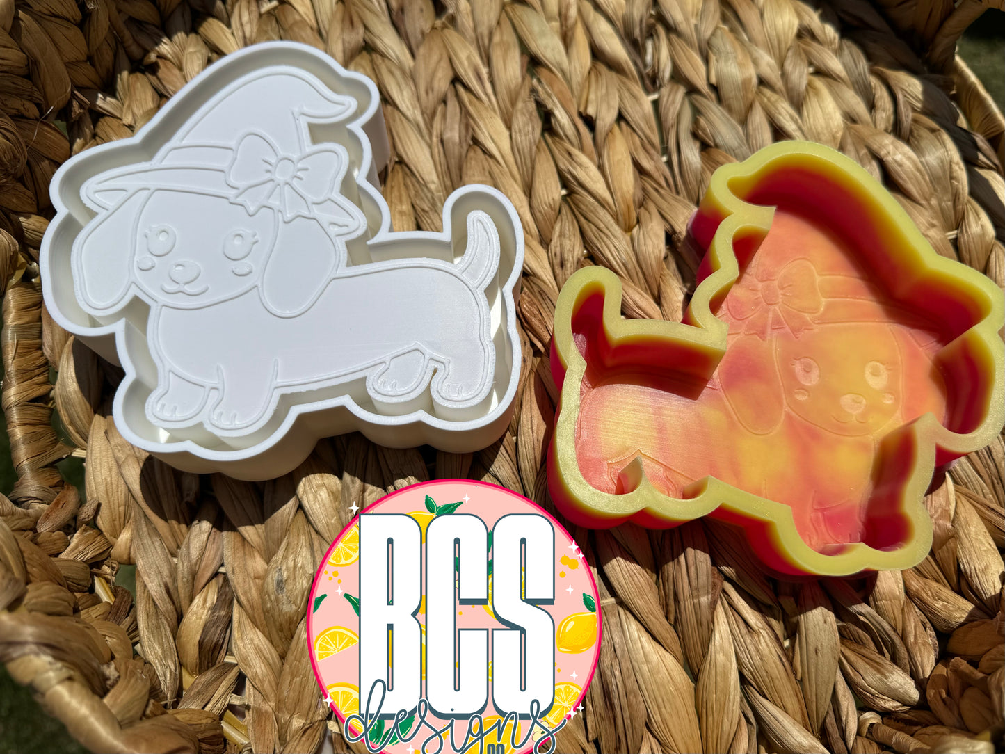 Winnie the Weenie Dog (Witch Hat) Freshie Mold- BCS EXCLUSIVE
