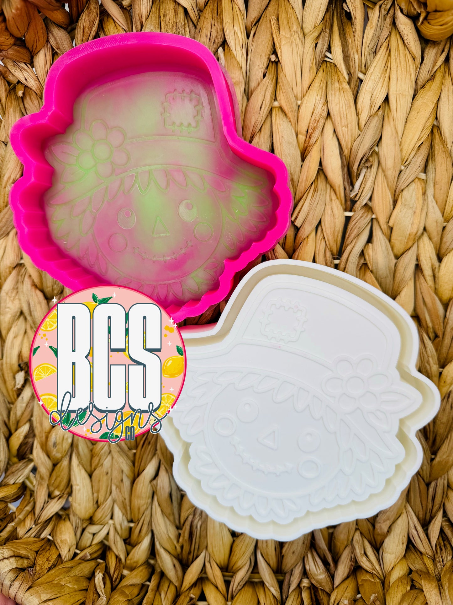 Annette the Scarecrow with Flower Hat Freshie Mold - BCS EXCLUSIVE