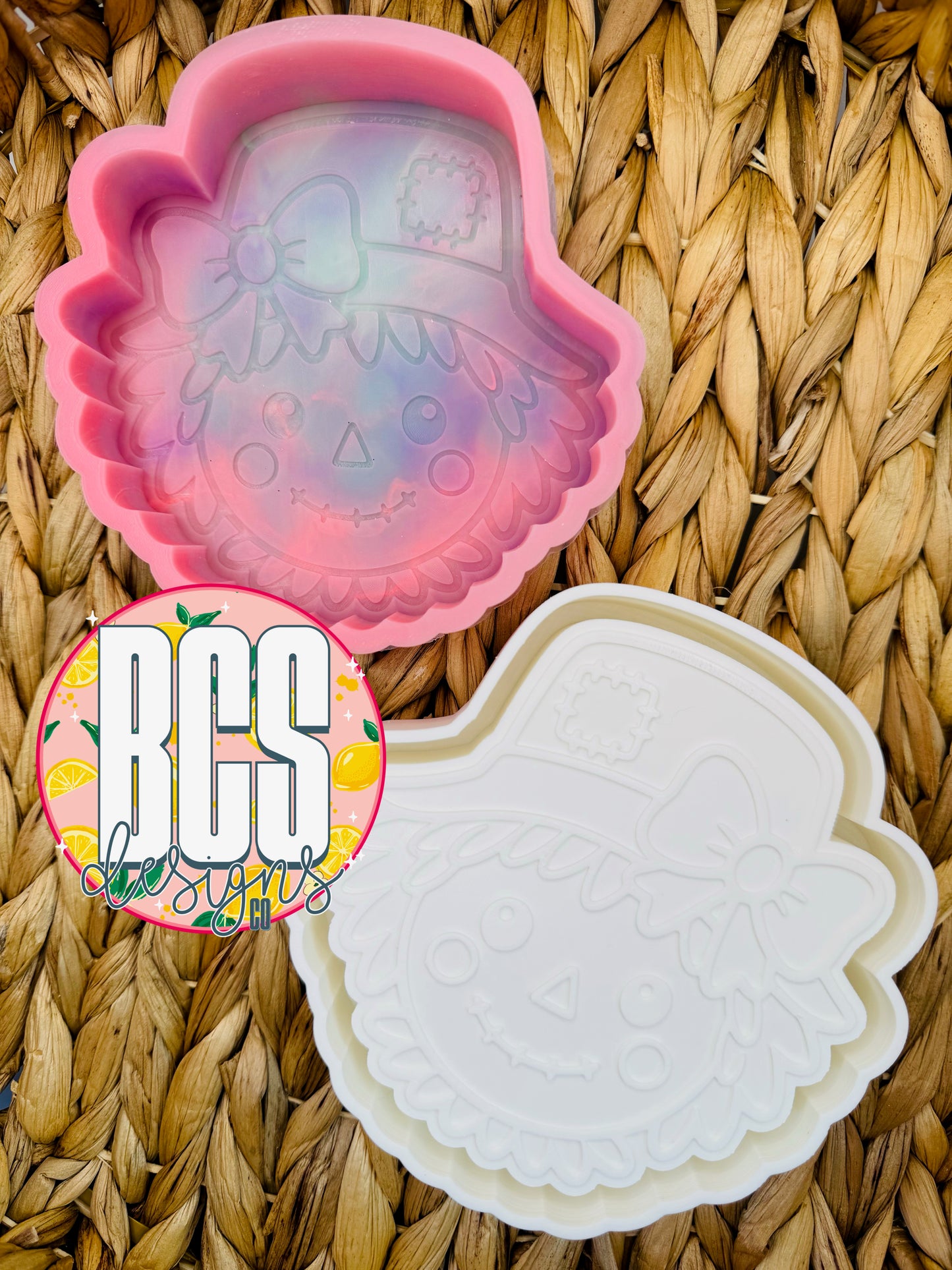 Annette the Scarecrow with Bow Hat Freshie Mold - BCS EXCLUSIVE