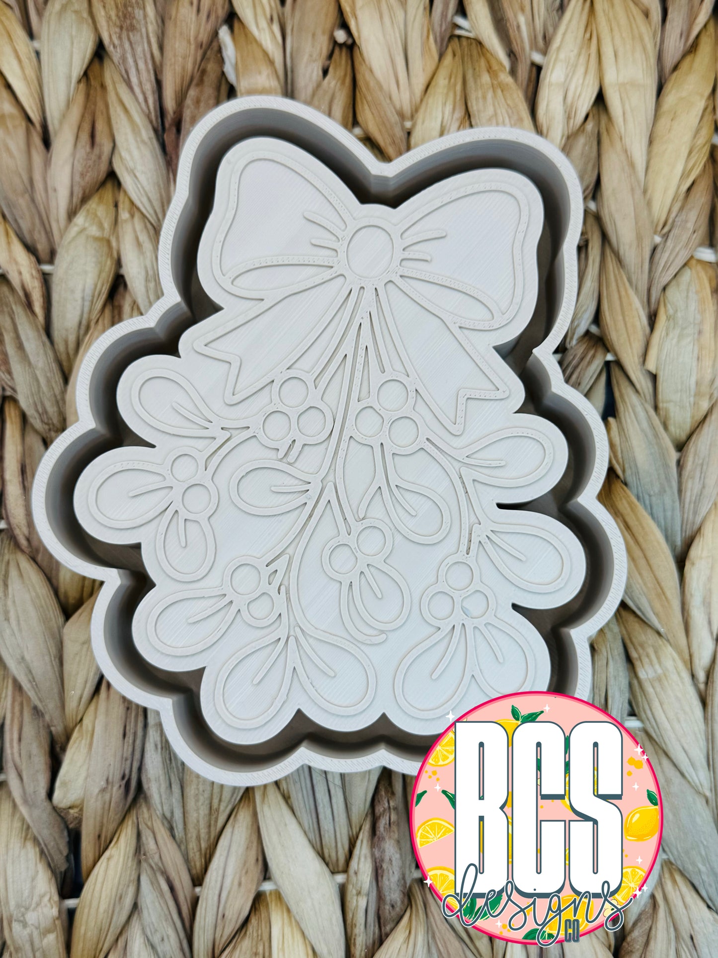 Mistletoe w/ Bow Freshie Mold - BCS EXCLUSIVE