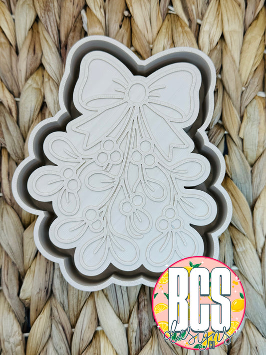 Mistletoe w/ Bow Freshie Mold - BCS EXCLUSIVE