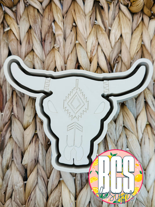 Bull Skull Freshie Mold