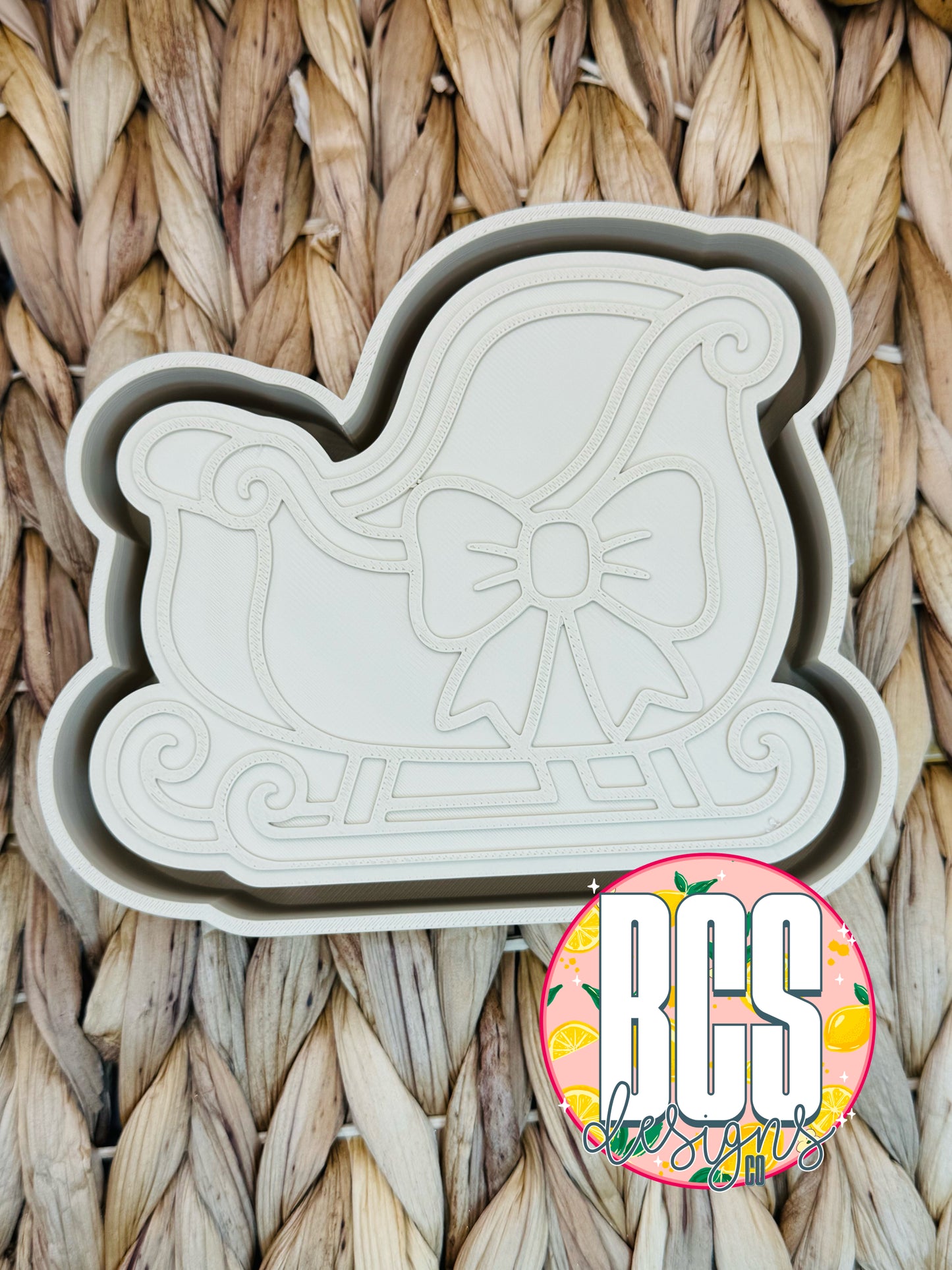 Sleigh w/ Bow Freshie Mold - BCS EXCLUSIVE