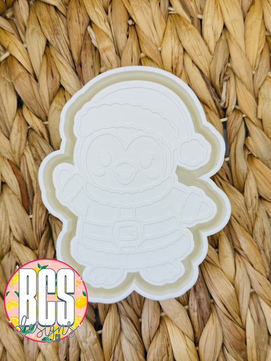 Penguin in Santa Suit Freshie Mold - BCS EXCLUSIVE
