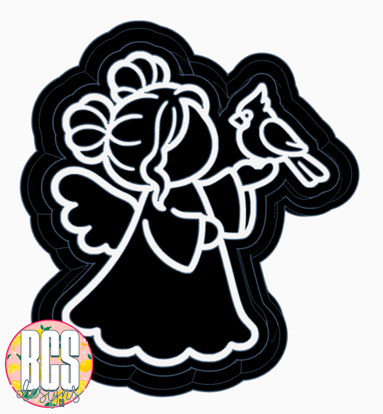 Angel with Cardinal Freshie Mold