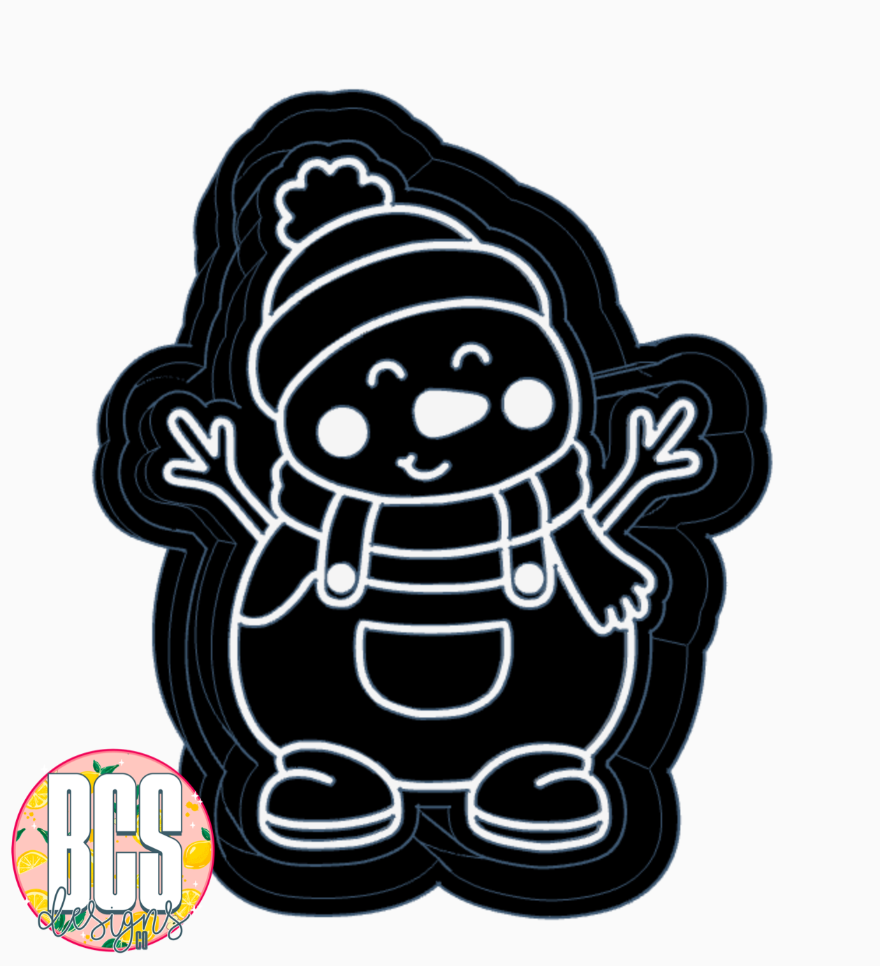 Snowman in Overalls Freshie Mold