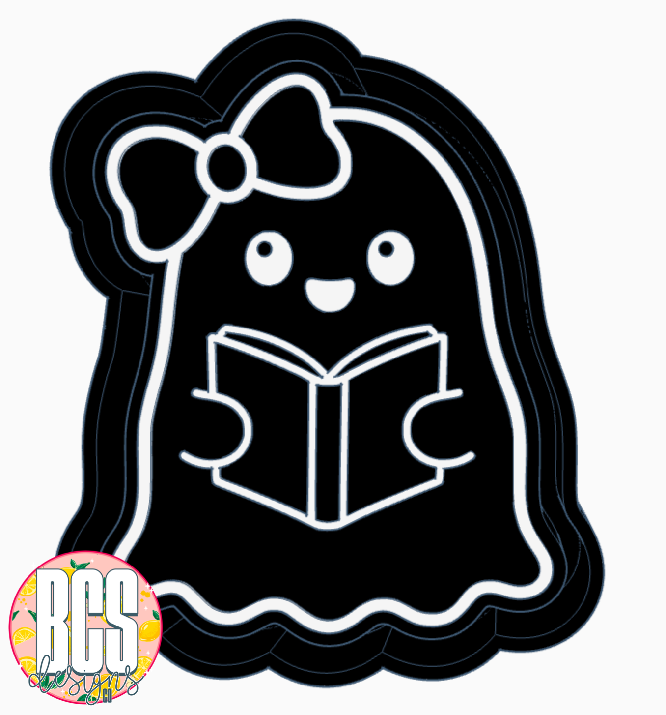 Gail the Ghost with Book Freshie Mold - BCS EXCLUSIVE