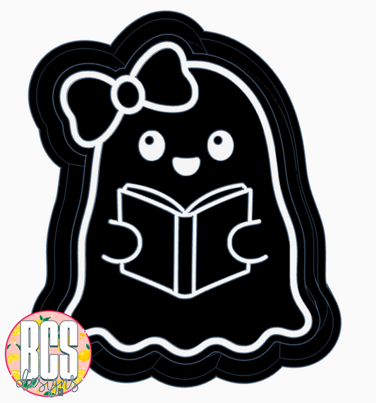 Gail the Ghost with Book Freshie Mold - BCS EXCLUSIVE 106