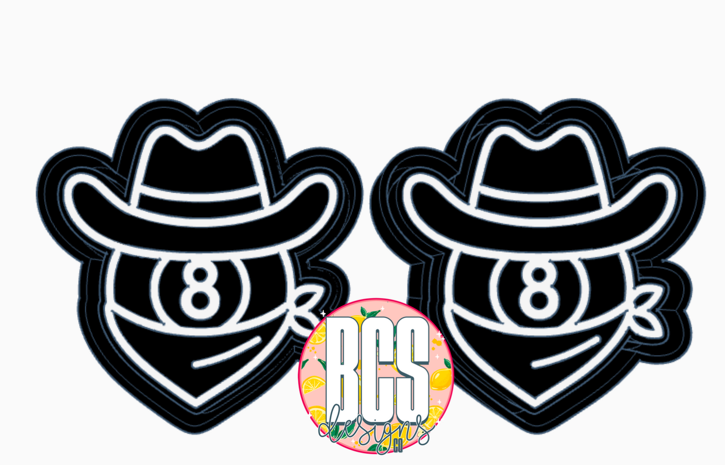 Cowboy 8 ball VENTS Freshie Mold - BCS EXCLUSIVE