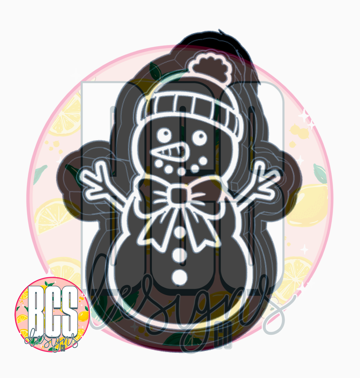Snowman w/ Bow Freshie Mold - BCS EXCLUSIVE