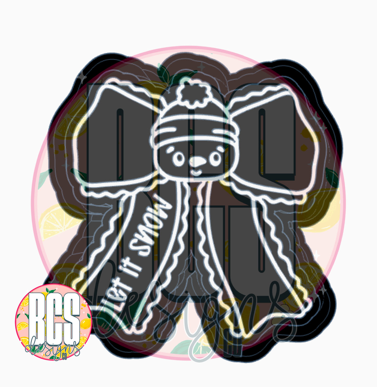 Let It Snow(man) Bow Freshie Mold