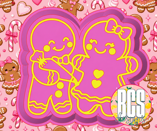 Gingerbread Couple Freshie Mold