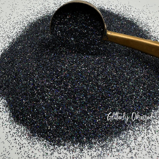 Holographic Black fine Glitter