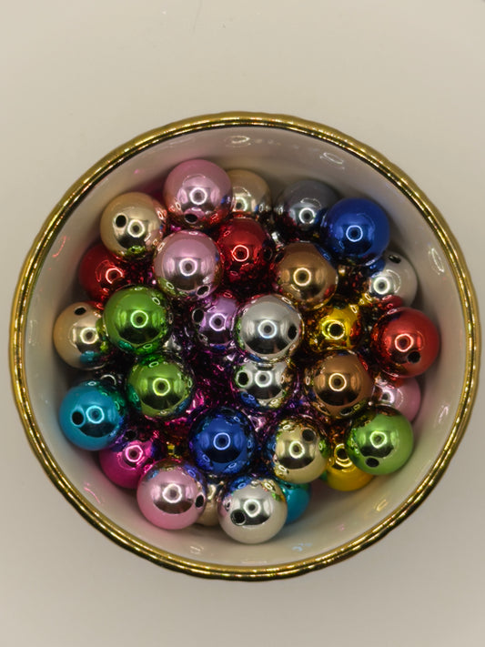 Metallic 16mm Acrylic Bead Mix (10 pack)